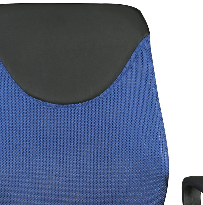 Kinderstuhl Schreibtischstuhl TERNI Schwarz Blau mit Armlehnen