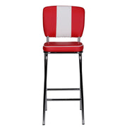 Barstuhl Barhocker American Diner 50er Jahre Retro Rot Weiß