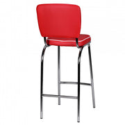 Barstuhl Barhocker American Diner 50er Jahre Retro Rot Weiß