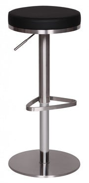 Barhocker WL1.293 Schwarz Edelstahl verstellbare Sitzhöhe 360° drehbar