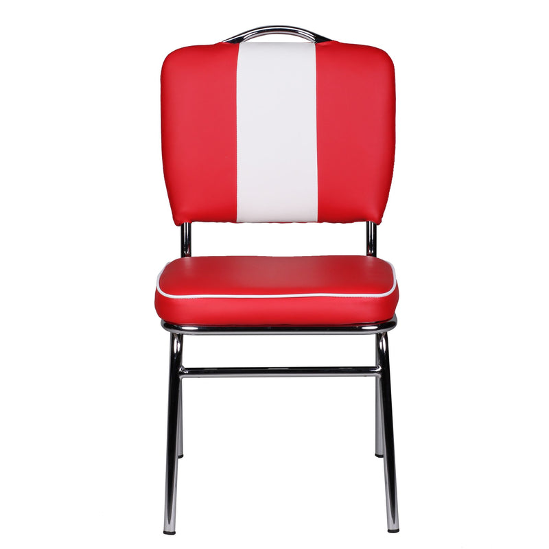 Esszimmerstuhl American Diner 50er Jahre Retro Farbe Rot Weiß