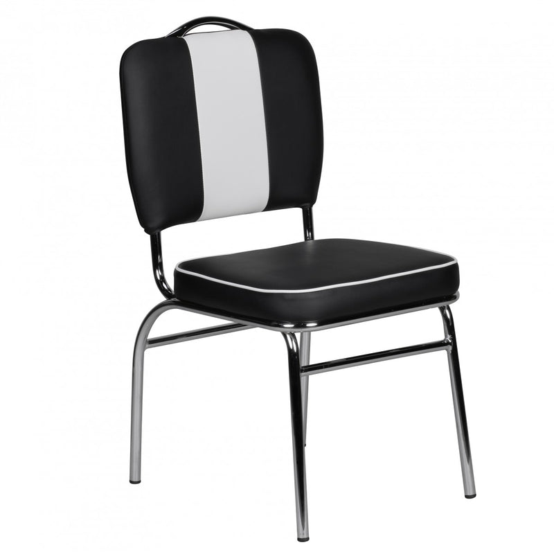 Esszimmerstuhl American Diner 50er Jahre Retro Farbe Schwarz Weiß