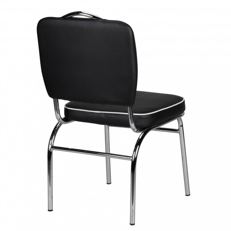 Esszimmerstuhl American Diner 50er Jahre Retro Farbe Schwarz Weiß