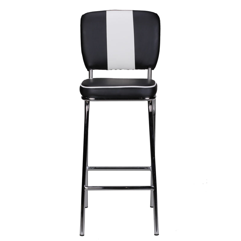 Barstuhl Barhocker American Diner 50er Jahre Retro Schwarz Weiß
