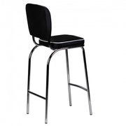 Barstuhl Barhocker American Diner 50er Jahre Retro Schwarz Weiß