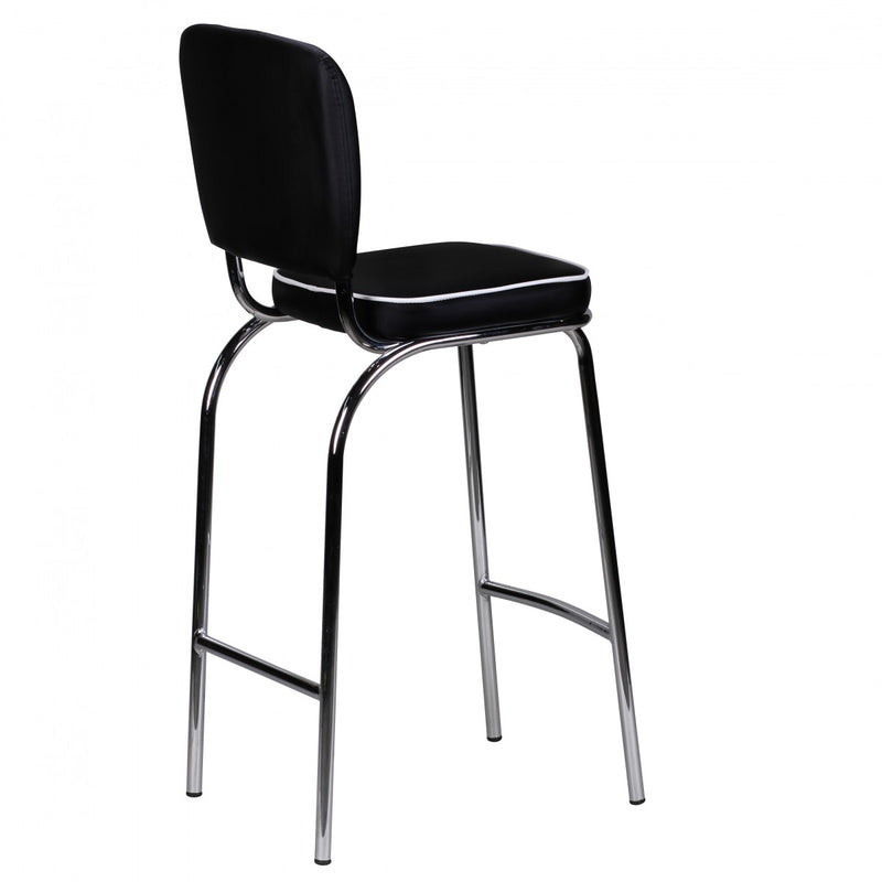 Barstuhl Barhocker American Diner 50er Jahre Retro Schwarz Weiß
