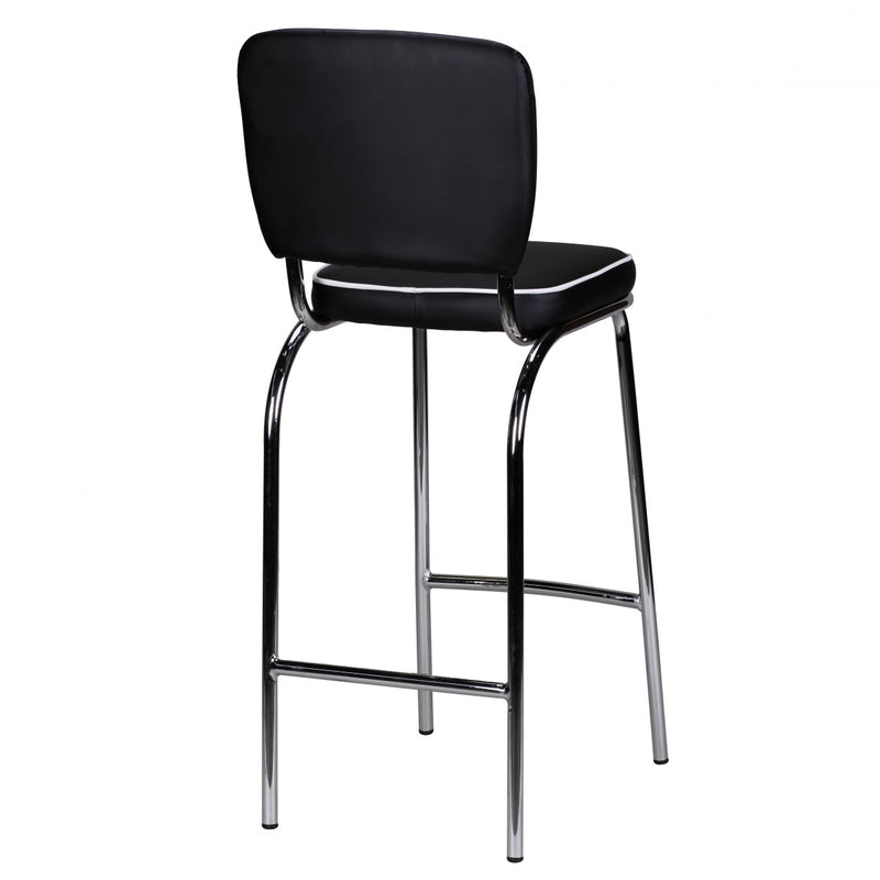 Barstuhl Barhocker American Diner 50er Jahre Retro Schwarz Weiß