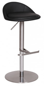 Barhocker WL1.281 Schwarz Edelstahl verstellbare Sitzhöhe 360° drehbar