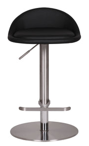 Barhocker WL1.281 Schwarz Edelstahl verstellbare Sitzhöhe 360° drehbar