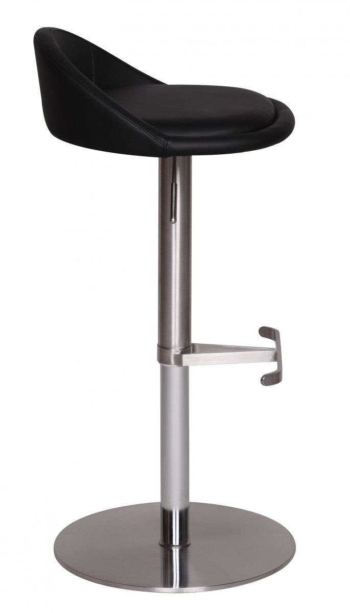 Barhocker WL1.281 Schwarz Edelstahl verstellbare Sitzhöhe 360° drehbar