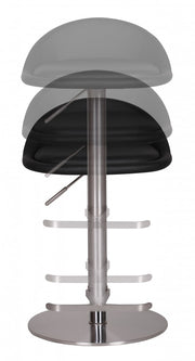 Barhocker WL1.281 Schwarz Edelstahl verstellbare Sitzhöhe 360° drehbar