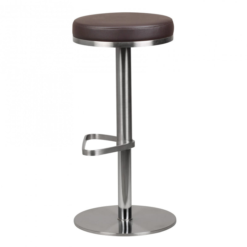 Barhocker WL1.612 Braun Edelstahl verstellbare Sitzhöhe 360° drehbar