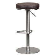 Barhocker WL1.612 Braun Edelstahl verstellbare Sitzhöhe 360° drehbar