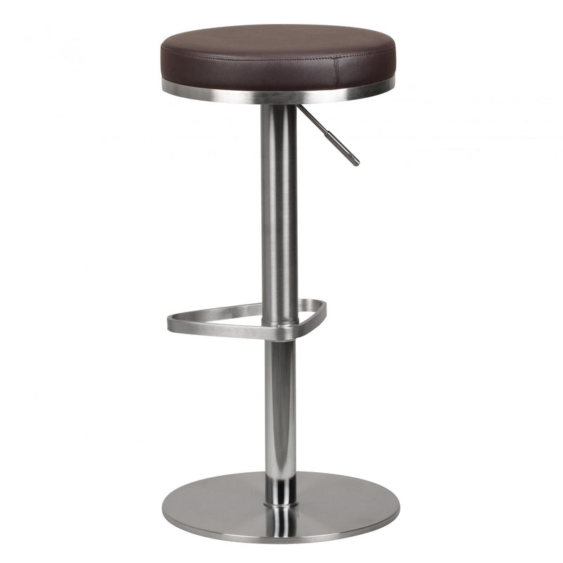 Barhocker WL1.612 Braun Edelstahl verstellbare Sitzhöhe 360° drehbar