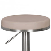 Barhocker WL1.942 Taupe Edelstahl verstellbare Sitzhöhe 360° drehbar