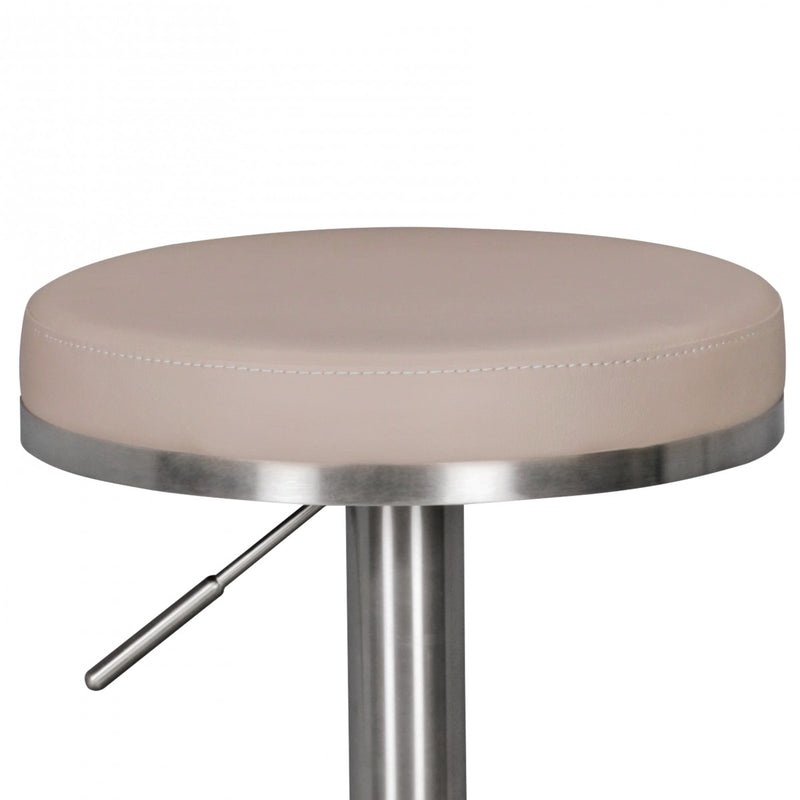 Barhocker WL1.942 Taupe Edelstahl verstellbare Sitzhöhe 360° drehbar