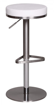 Barhocker WL1.294 Weiß Edelstahl verstellbare Sitzhöhe 360° drehbar