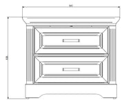 Schlafzimmer JASMIN 3-trg. Schrank und 140er Bett Pinie weiß Optik