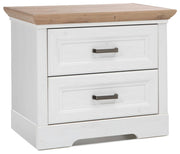 Schlafzimmer JASMIN 3-trg. Schrank und 140er Bett Pinie weiß Optik