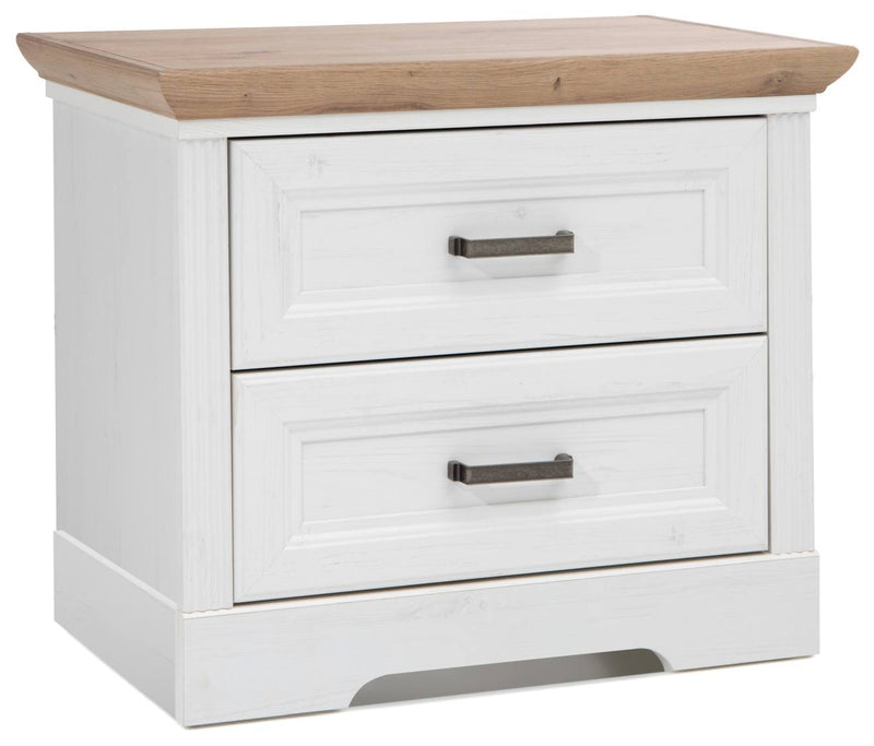 Schlafzimmer JASMIN 3-trg. Schrank und 140er Bett Pinie weiß Optik