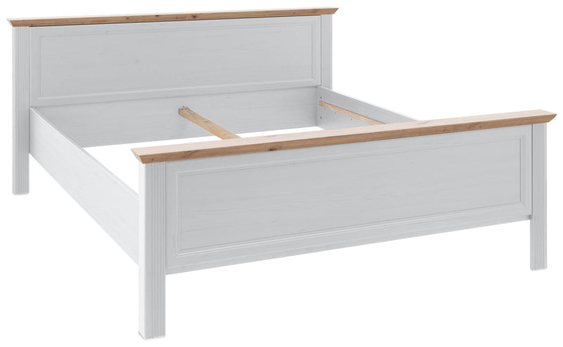 Schlafzimmer JASMIN 5-teilig mit 5-trg. Schrank Pinie weiß Nachbildung