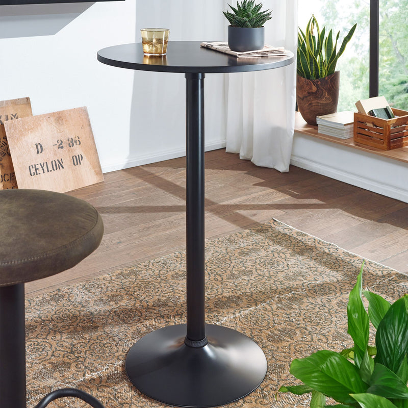Bartisch Schwarz Stehtisch Ø 60 cm Partytisch Bistrotisch 100 cm Hoch