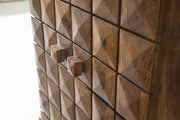 Hausbar LUCCA Sheesham Massivholz 65x91x50 cm Weinbar ausklappbar