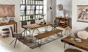 Hausbar LUCCA Sheesham Massivholz 65x91x50 cm Weinbar ausklappbar