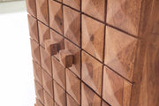 Hausbar LUCCA Akazie Massivholz 65x91x50 cm Weinbar ausklappbar