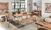 Hausbar LUCCA Akazie Massivholz 65x91x50 cm Weinbar ausklappbar