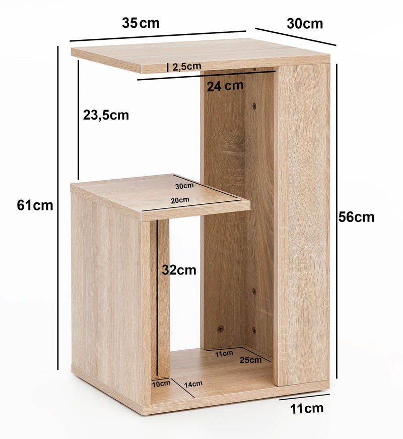 Beistelltisch Couchtisch WL5.697 35x29,5x60 cm Holz Sonoma Design