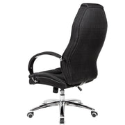Bürostuhl Chefsessel Stoff Schwarz in Jeansoptik mit Wippfunktion