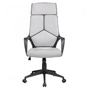 Bürostuhl Chefsessel Stoff Hellgrau mit Wippfunktion und Armlehne