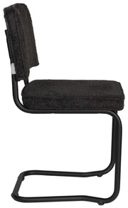 ZUIVER Retro Esszimmerstuhl RIDGE KINK SOFT in Schwarz