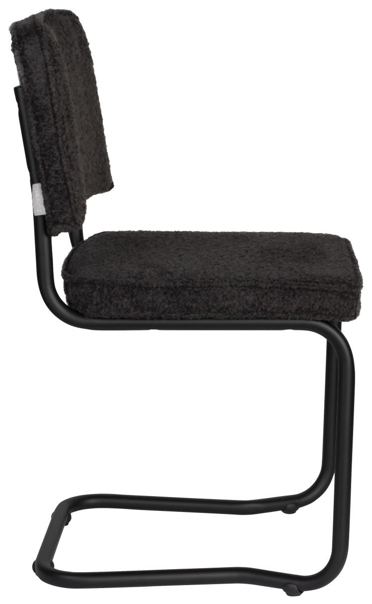 ZUIVER Retro Esszimmerstuhl RIDGE KINK SOFT in Schwarz