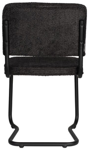 ZUIVER Retro Esszimmerstuhl RIDGE KINK SOFT in Schwarz