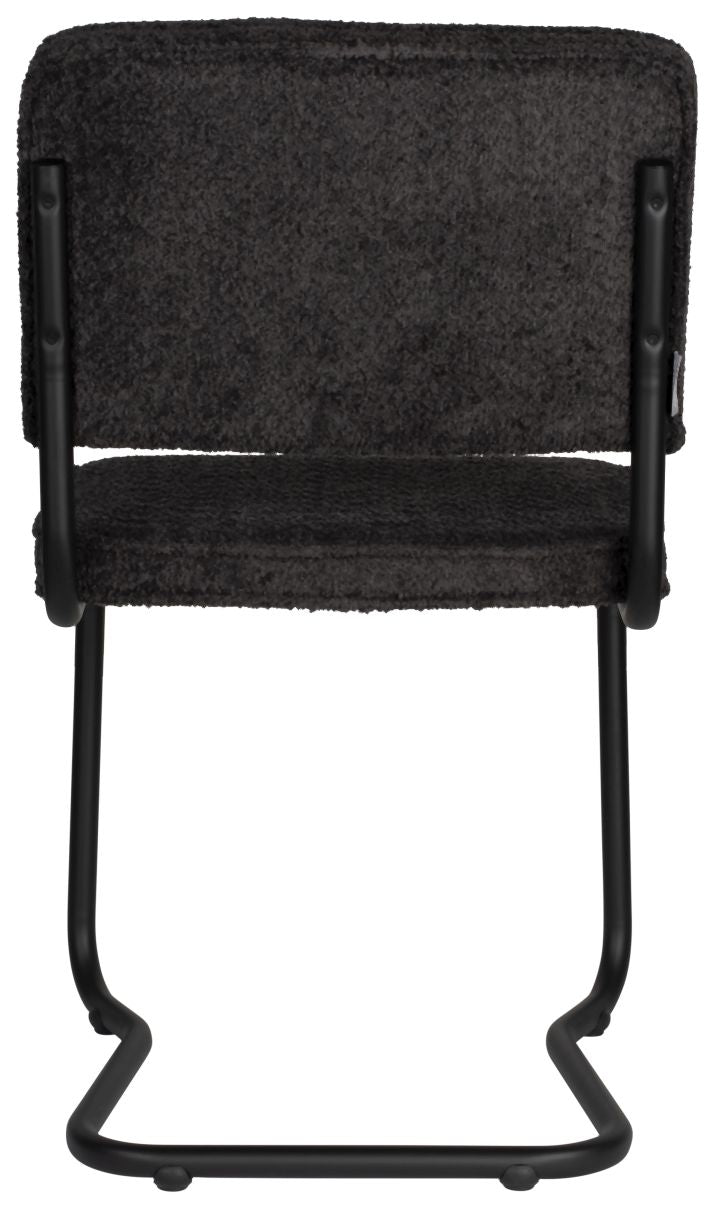 ZUIVER Retro Esszimmerstuhl RIDGE KINK SOFT in Schwarz