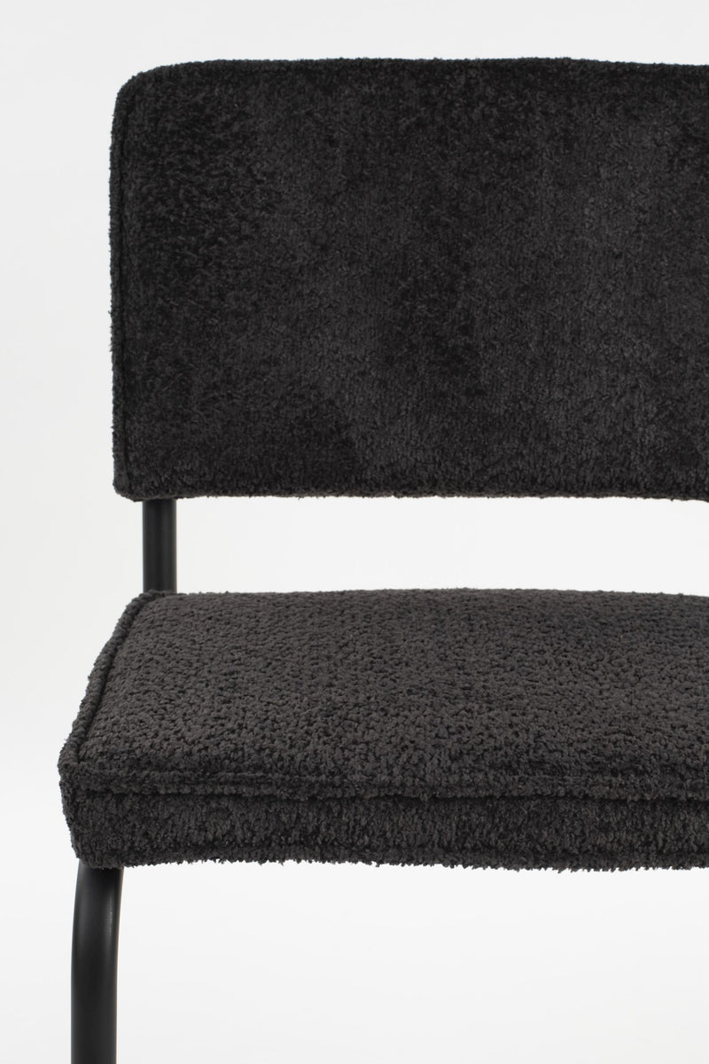 ZUIVER Retro Esszimmerstuhl RIDGE KINK SOFT in Schwarz