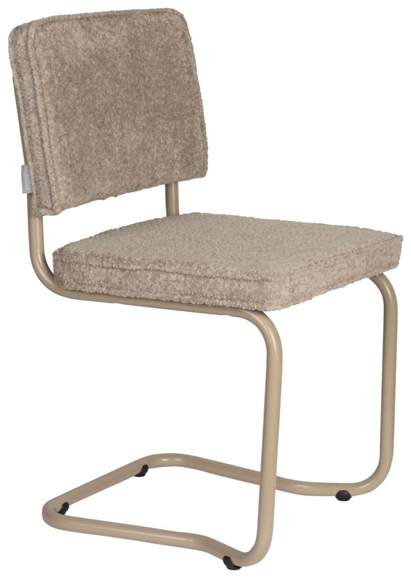 ZUIVER Retro Esszimmerstuhl RIDGE KINK SOFT in Beige