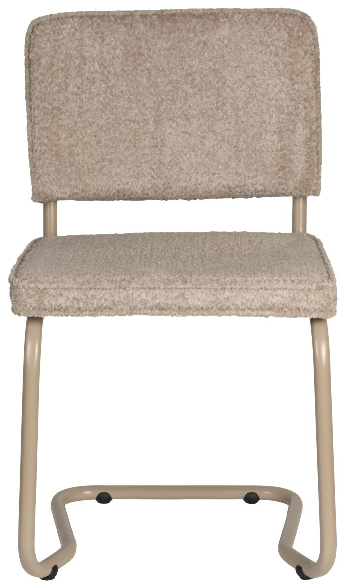ZUIVER Retro Esszimmerstuhl RIDGE KINK SOFT in Beige