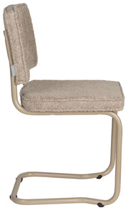 ZUIVER Retro Esszimmerstuhl RIDGE KINK SOFT in Beige