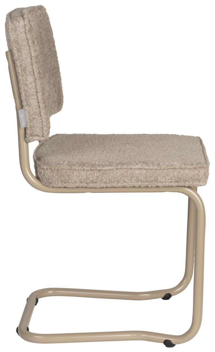 ZUIVER Retro Esszimmerstuhl RIDGE KINK SOFT in Beige