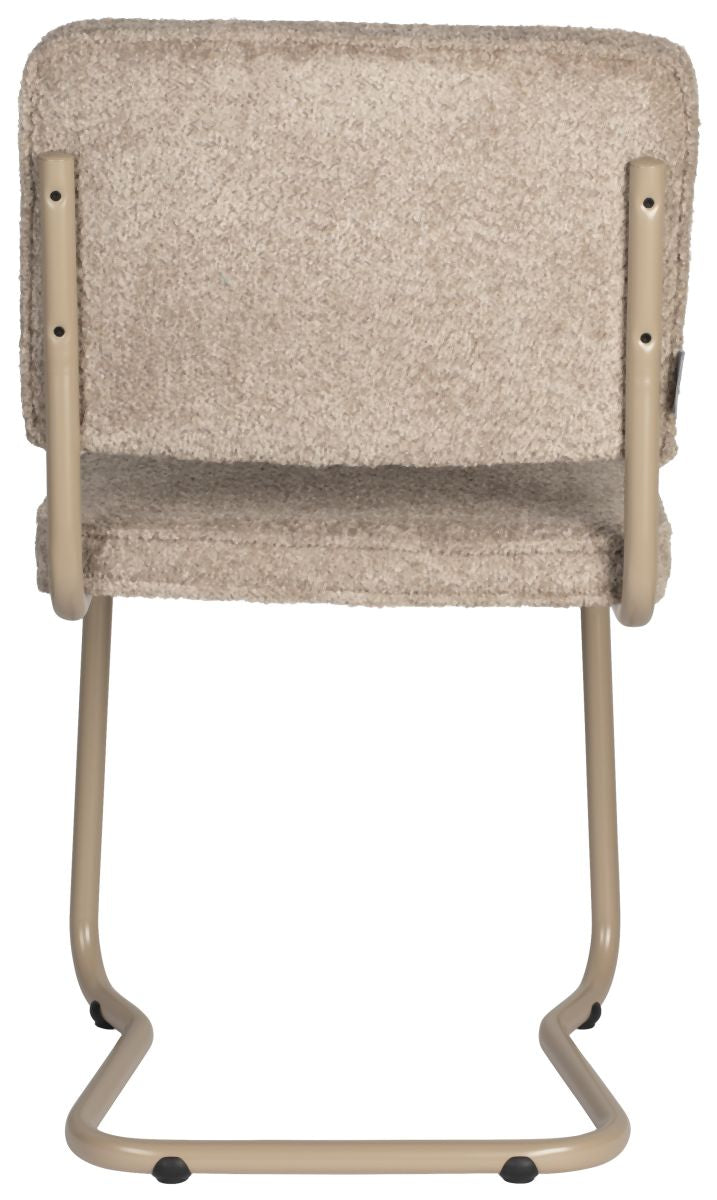 ZUIVER Retro Esszimmerstuhl RIDGE KINK SOFT in Beige