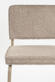 ZUIVER Retro Esszimmerstuhl RIDGE KINK SOFT in Beige