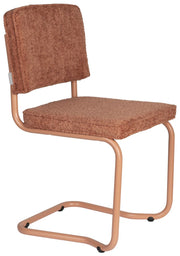 ZUIVER Retro Esszimmerstuhl RIDGE KINK SOFT in Rot (Terra)