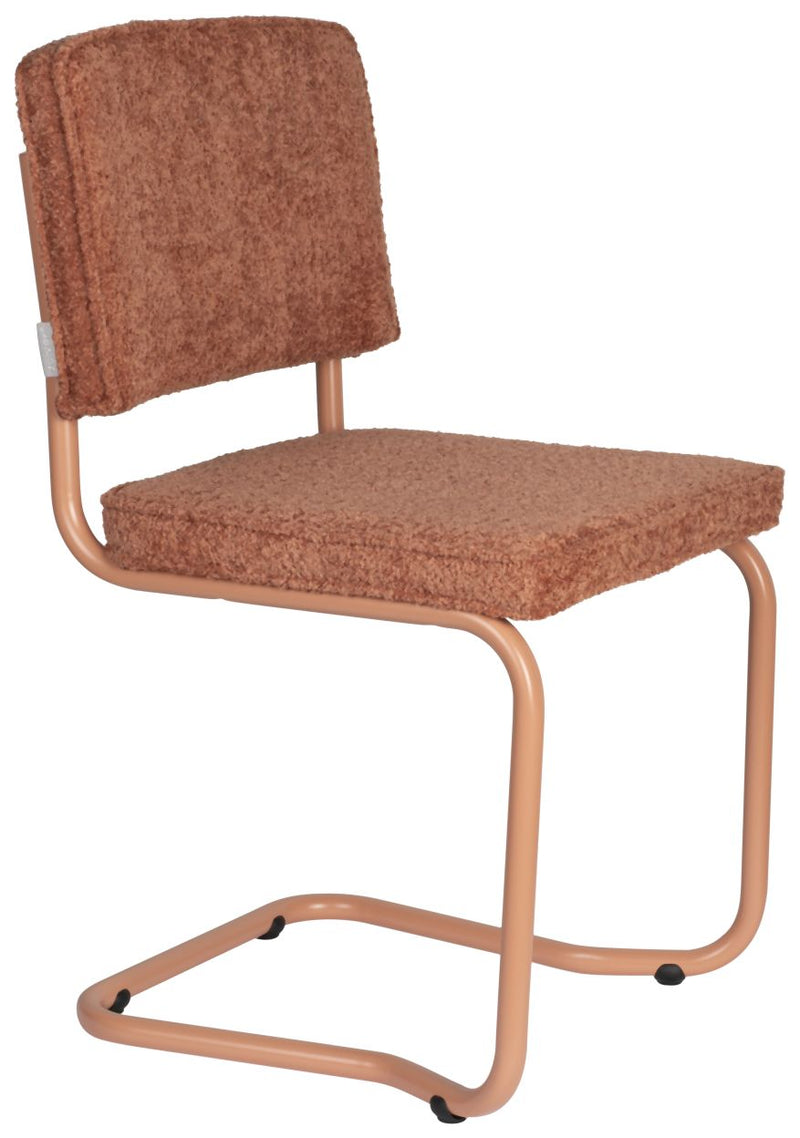 ZUIVER Retro Esszimmerstuhl RIDGE KINK SOFT in Rot (Terra)