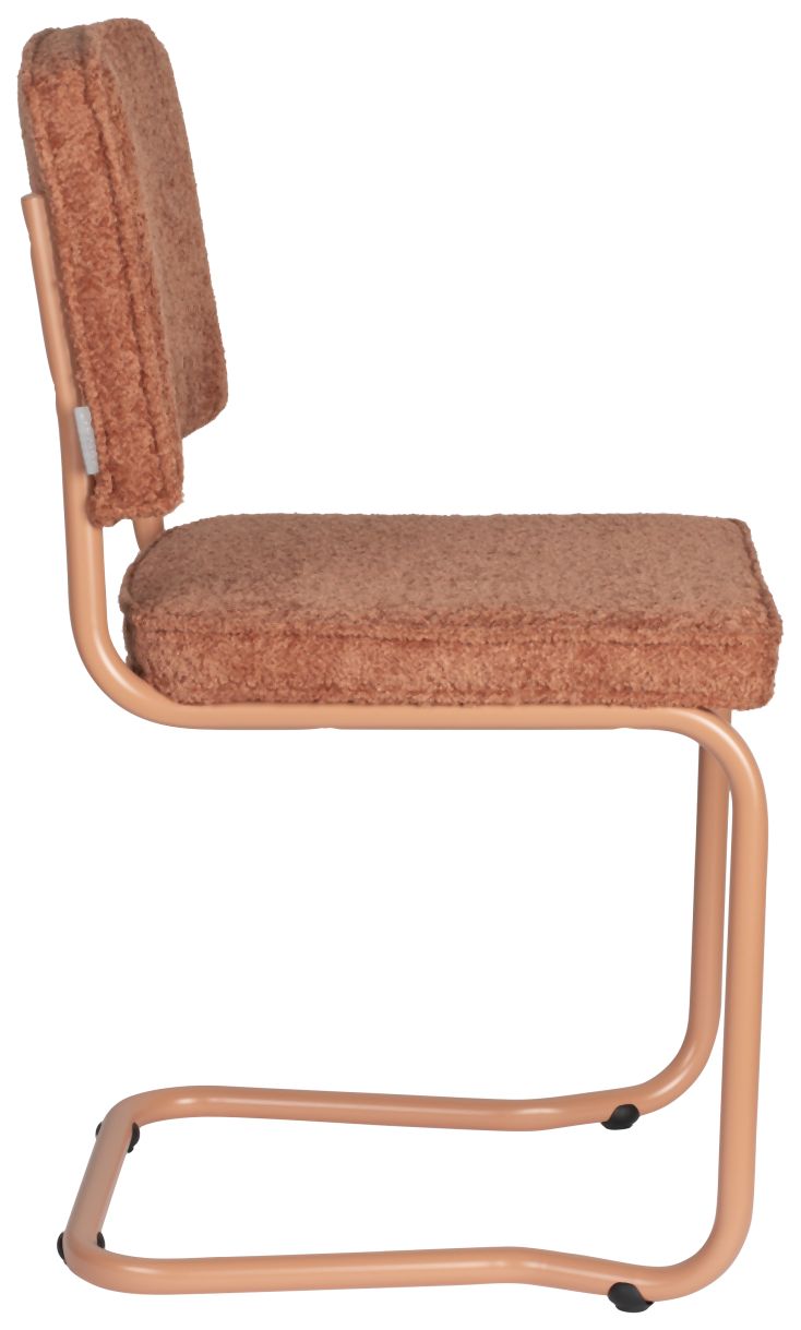 ZUIVER Retro Esszimmerstuhl RIDGE KINK SOFT in Rot (Terra)