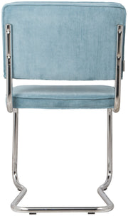ZUIVER Retro Esszimmerstuhl RIDGE KINK RIB Blau
