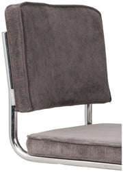 ZUIVER Retro Esszimmerstuhl RIDGE KINK RIB Grau