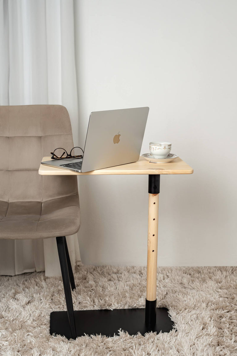 Beistelltisch ADJUST TABLE höhenverstellbar Kiefer natur lackiert